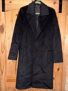 ASOS Black Pea Coat long coat size Small